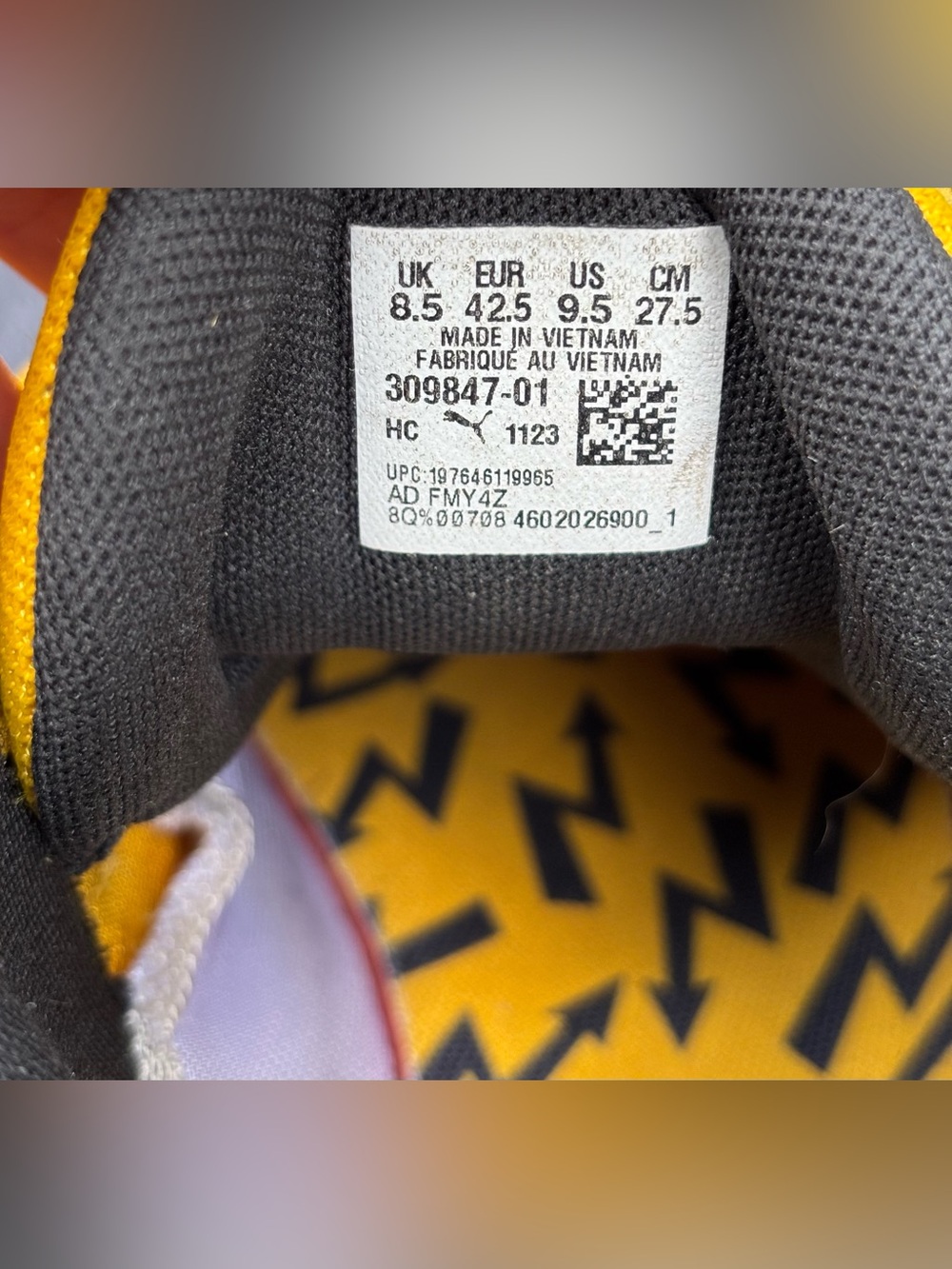 Puma Porsche x MB.03 Sport Yellow 309847-01 Men’s Size 9.5 Basketball Shoes EUC - Picture 8 of 12